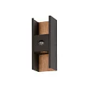 outdoor wall luminaire FLATT II SENSOR PHASE up / down, with sensor, switchable, sea-air resistant IP54, anthracite, brown