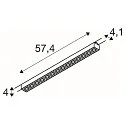 3-phase spot SIGHT EVO SINGLE 600 DALI 2 1-fold, square, DALI controllable, UGR < 19, with grid IP20, white dimmable