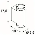 SLV outdoor wall luminaire HELIA PRO S UP/DOWN up / down, cylindrical, DALI controllable, impact resistant IP65, white