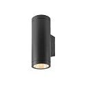 Udendørs wall luminaire HELIA PRO L UP/DOWN up / down, cylindrisk, DALI styrbar, slagfast IP65, antracit, lakeret dæmpbar