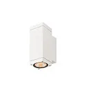 outdoor wall luminaire THEO PRO S SINGLE small, square, DALI controllable, sea-air resistant IP65, white, lacquered dimmable