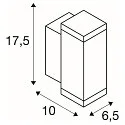 SLV Udendørs wall luminaire THEO PRO S SINGLE lille, firkantet, DALI styrbar, havluftbestandig IP65, hvid, lakeret dæmpbar