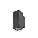 outdoor wall luminaire THEO PRO S UP/DOWN small, square, DALI controllable, sea-air resistant IP65, anthracite