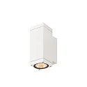 outdoor wall luminaire THEO PRO S UP/DOWN small, square, DALI controllable, sea-air resistant IP65, white, lacquered dimmable