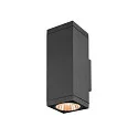 outdoor wall luminaire THEO PRO L SINGLE large, square, DALI controllable, sea-air resistant IP65, anthracite