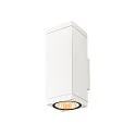 outdoor wall luminaire THEO PRO L SINGLE large, square, DALI controllable, sea-air resistant IP65, white, lacquered dimmable