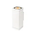 SLV outdoor wall luminaire THEO PRO L UP/DOWN large, square, DALI controllable, sea-air resistant IP65, white, lacquered dimmable