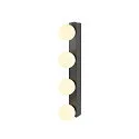Spejllampe SUN MIRROR QUAD med omskifterknap IP44, sort, lakeret 