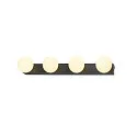SLV Spejllampe SUN MIRROR QUAD med omskifterknap IP44, sort, lakeret 