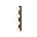 SLV Spejllampe SUN MIRROR QUAD med omskifterknap IP44, sort, lakeret 