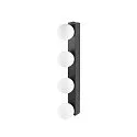 SLV Spejllampe SUN MIRROR QUAD med omskifterknap IP44, sort, lakeret 
