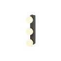 Spejllampe SUN MIRROR TRIPLE med omskifterknap IP44, sort, lakeret 