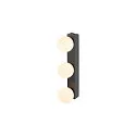 SLV Spejllampe SUN MIRROR TRIPLE med omskifterknap IP44, sort, lakeret 