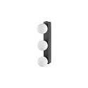 SLV Spejllampe SUN MIRROR TRIPLE med omskifterknap IP44, sort, lakeret 