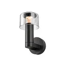 outdoor wall luminaire TAHA II CCT Switch IP65, black, lacquered dimmable