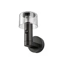 SLV outdoor wall luminaire TAHA II with sensor, CCT Switch, switchable IP54, black, lacquered 