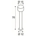 SLV Udendørs stativlampe TAHA II 70 CCT Switch IP65, sort, lakeret dæmpbar