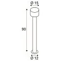 SLV Udendørs stativlampe TAHA II 90 CCT Switch IP65, sort, lakeret dæmpbar