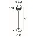 SLV Standerlampe PANTILO ROPE 27 E27 IP20, sølv dæmpbar