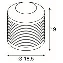 SLV table lamp PANTILO ROPE 19 cylindrical E27, gold dimmable