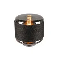 Bordlampe PANTILO ROPE 19 cylindrisk E27, sølv dæmpbar