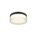 SLV Væg- og Loftlampe CYFT WAVE XL IP65, sort, lakeret dæmpbar