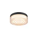 SLV Væg- og Loftlampe CYFT WAVE XL IP65, sort, lakeret dæmpbar