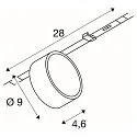SLV 3-faset spot KALU 2.0 DALI cylindrisk, DALI styrbar, UGR < 19, kardanisk drejning IP20, hvid dæmpbar