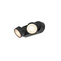 SLV Væg- og Loftlampe KALU 2.0 DOUBLE PHASE 2-flammer, UGR < 19, kardanisk drejning IP20, sort dæmpbar