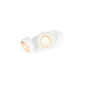 SLV Væg- og Loftlampe KALU 2.0 DOUBLE PHASE 2-flammer, UGR < 19, kardanisk drejning IP20, hvid dæmpbar