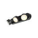 SLV Væg- og Loftlampe KALU 2.0 TRIPLE PHASE 3-flammer, UGR < 19, kardanisk drejning IP20, sort dæmpbar