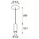 SLV Pendel LALU® IP20, sort dæmpbar