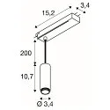 SLV 1-faset pendul LALU® MIX&MATCH uden skærm, CCT Switch IP20, sort dæmpbar