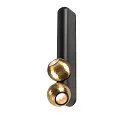 wall and ceiling luminaire DYSKO IP20, gold, black, lacquered dimmable