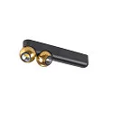 wall and ceiling luminaire DYSKO IP20, gold, black, lacquered dimmable