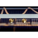 1-phase spot DYSKO cardanic swivelling, ball shaped IP20, glossy, gold dimmable