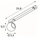 1-phase spot DYSKO cardanic swivelling, ball shaped IP20, glossy, gold dimmable