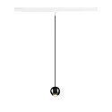 1-faset pendul DYSKO down, balleformet IP20, blank, sort dæmpbar