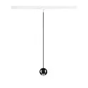 SLV 1-faset pendul DYSKO down, balleformet IP20, blank, sort dæmpbar