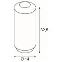 SLV Bordlampe PANTILO SLIM cylindrisk E27, kobber dæmpbar