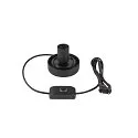 Bordlampe PANTILO cylindrisk E27, chrom dæmpbar
