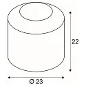 Bordlampe PANTILO cylindrisk E27, chrom dæmpbar