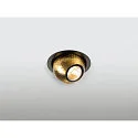 SLV Indbygnings loftlampe DYSKO rund IP20, guld, sort dæmpbar