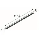 3-phase spot SIGHT EVO SINGLE 1200 DALI 2 1-fold, square, DALI controllable, with grid, UGR < 16 IP20, white dimmable
