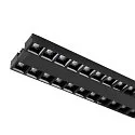 3-phase spot SIGHT EVO DOUBLE 600 DALI 2 2-fold, square, DALI controllable, with grid, UGR < 16 IP20, white dimmable