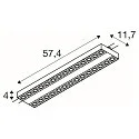 3-phase spot SIGHT EVO DOUBLE 600 DALI 2 2-fold, square, DALI controllable, with grid, UGR < 16 IP20, white dimmable