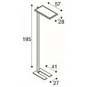 Standerlampe WORKLIGHT EASY FL med afbryder, egnet til VDU-arbejdsstationer, sort dæmpbar