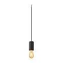 SLV Pendel FITU PD STONE E27 IP20, sort dæmpbar