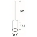 SLV Pendel FITU PD STONE E27 IP20, sort dæmpbar