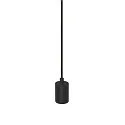 SLV Pendel FITU PD RIBBED E27 IP20, sort dæmpbar